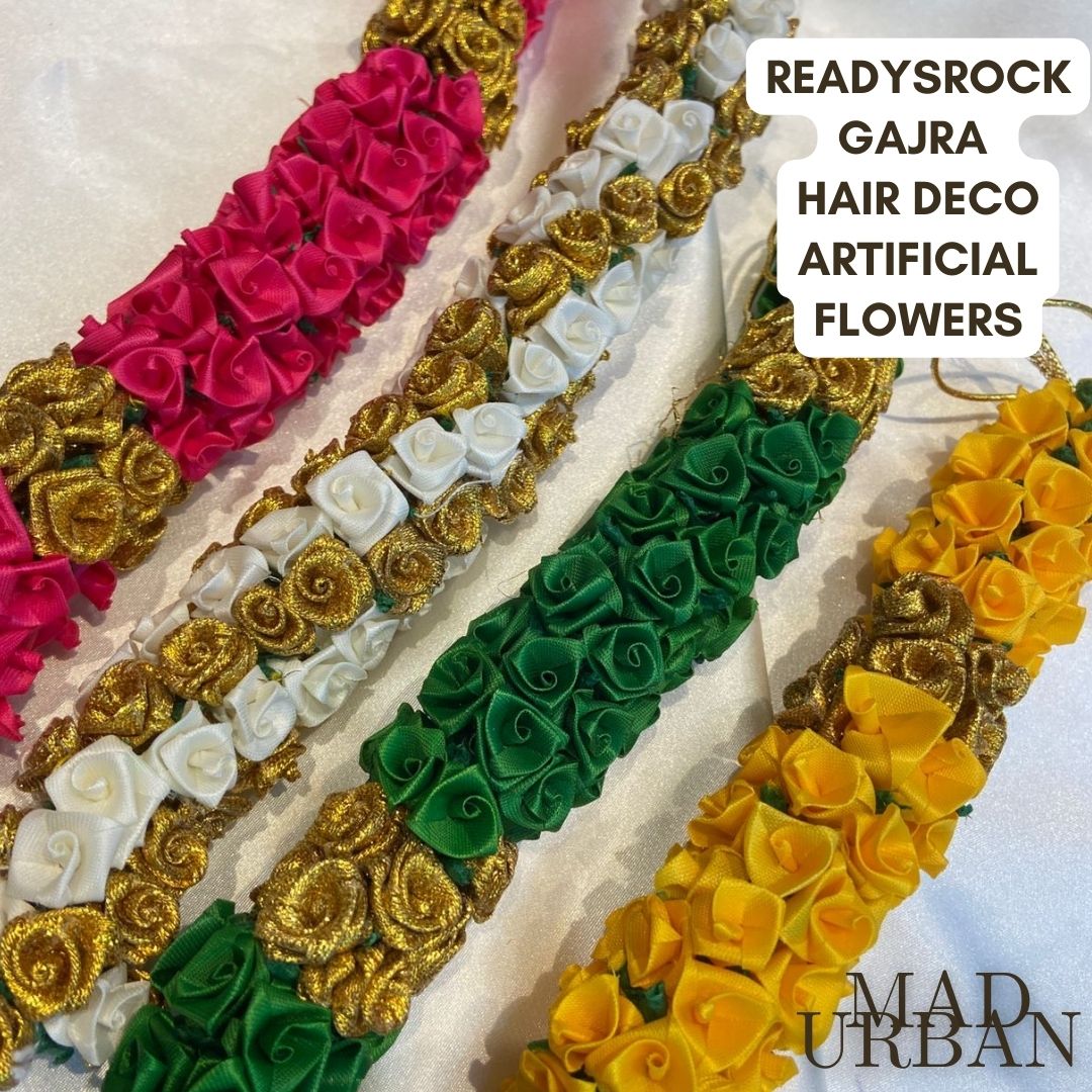 NEW] Gajra Colorful Bridal Hair Deco Artificial Jasmine Flower Maaligai Poo  (Kondai Mazhai) Mad Urban Hair Accessory | Lazada