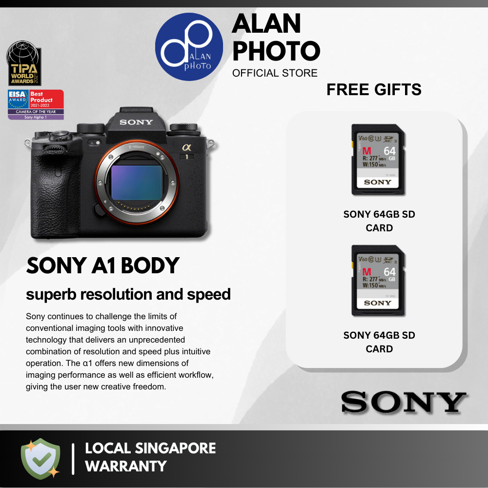 Sony Alpha 1& A1 Mirrorless Camera Body Only | Sony Singapore Warranty |  Lazada Singapore