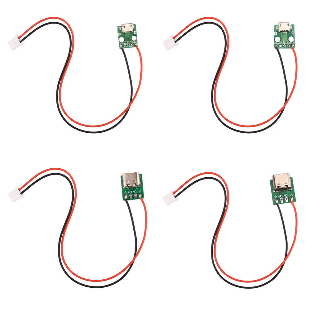 Aideepen Type-c PCB with Cabel Converter Adapter Micro USB To DIP Female Connector Breakout Board Charging Cable Soldering Board Socket