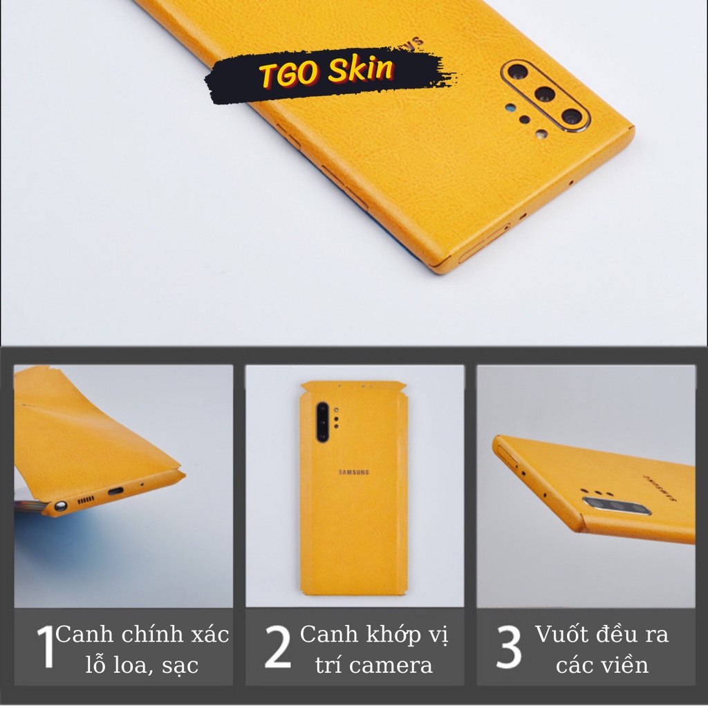Miếng dán skin da Samsung Note 10 / Note 10 Plus / Note 20 / Note 20 Ultra full máy