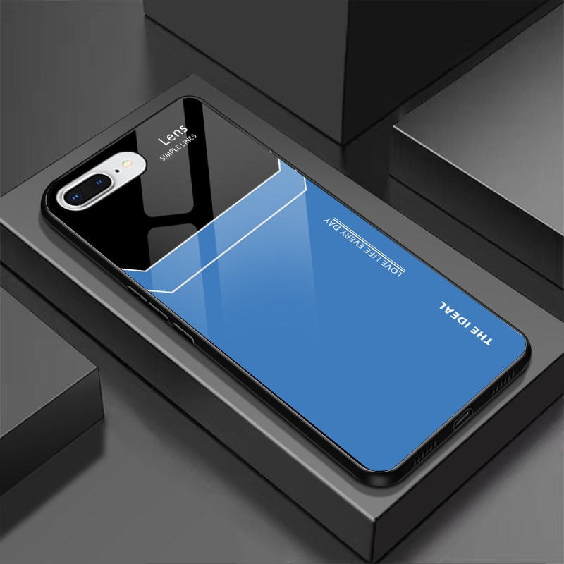 Ốp lưng iphone 7, 8, 7 plus, 8 plus mặt lưng kính, chống sốc, thiết kế riêng