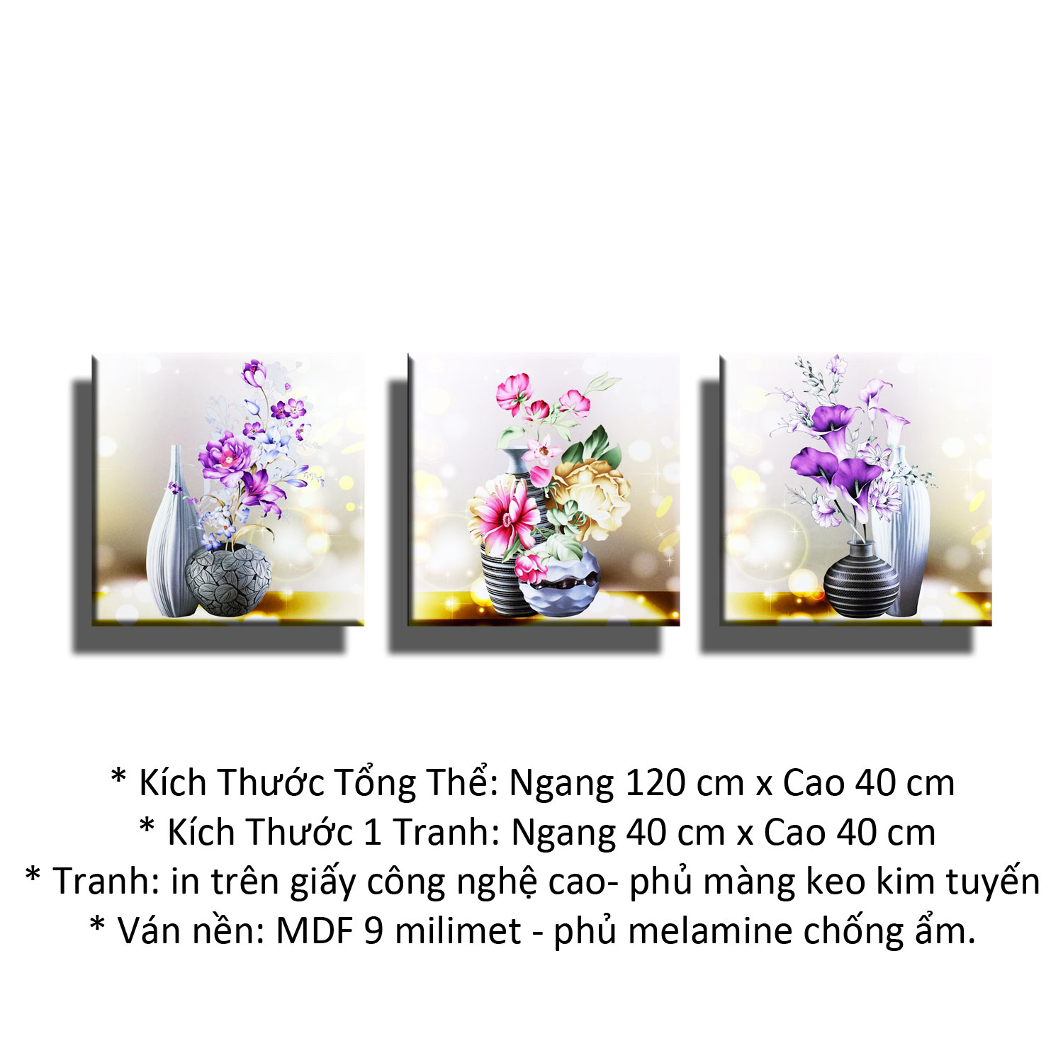 Tranh treo tường Hoa Tulip TG-08 (Nhiều màu)