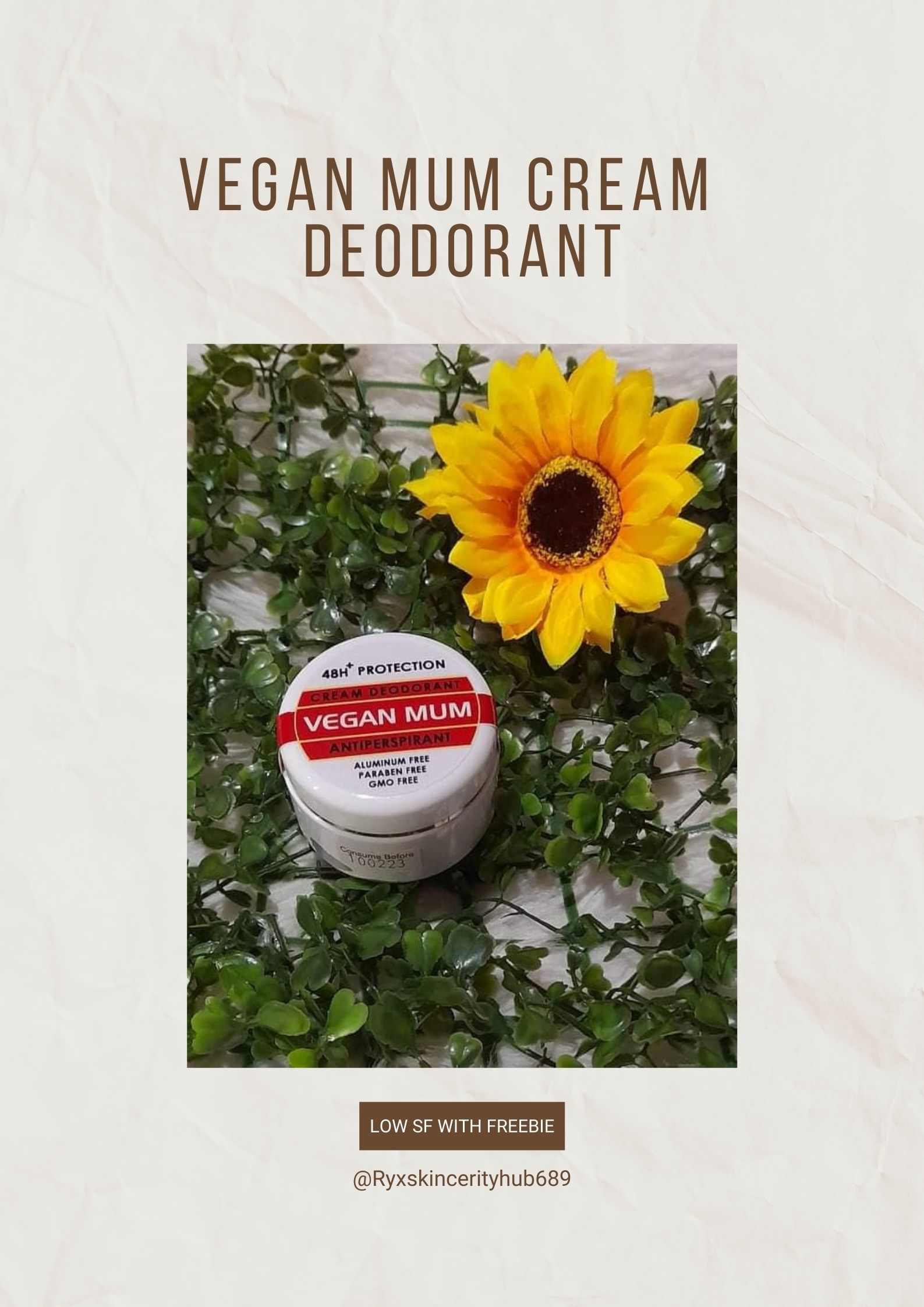 VEGAN MUM DEODORANT CREAM Lazada PH