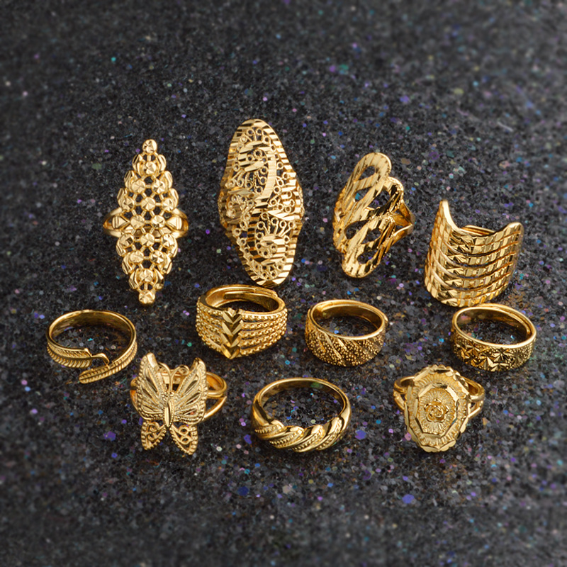 MEEKCAT%20Arab%20Gold%20Color%20Size%20Ring%20for%20Wo/Teenager,Middle%20East%20Dubai%20Jewelry%20Ethiopian%20Party%20Gift%20#093806%20-%20Image%203