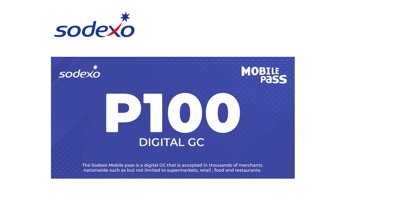 Sodexo PHP100 Mobile Pass Digital GC Lazada PH