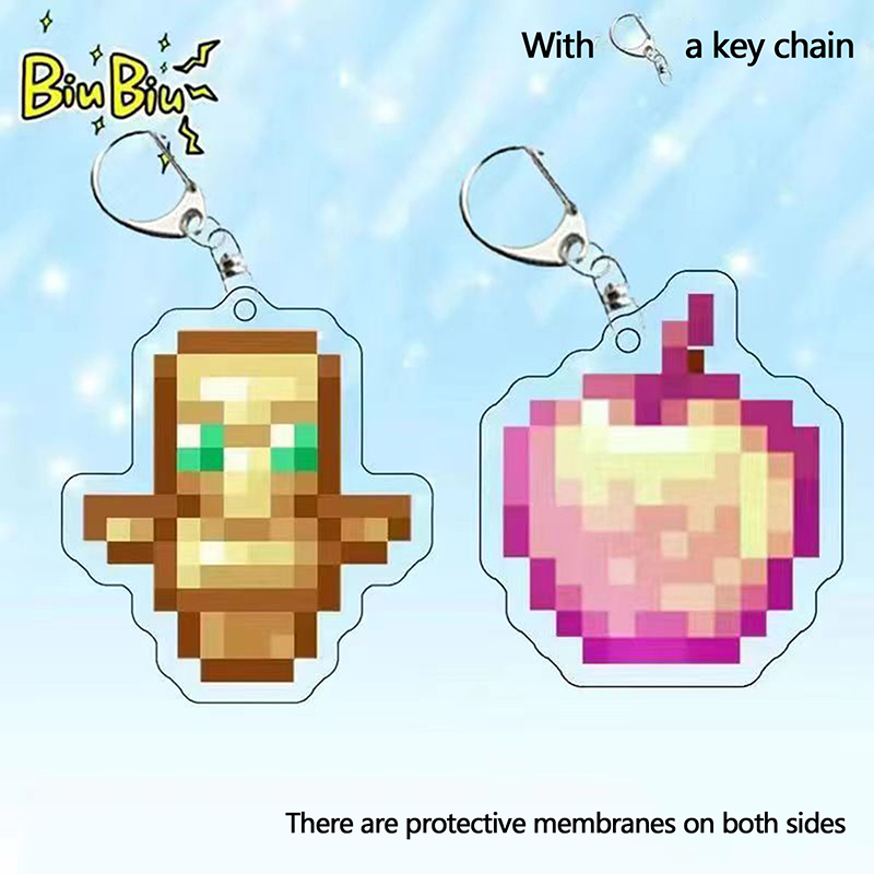 Minecraft%20Totem%20Of%20Undying%20Key%20Chain%20Golden%20Apple%20Model%20Toys%20Collect%20Acrylic%20Pendant%20Car%20Key%20Ring%20Kengding%20-%20Image%203