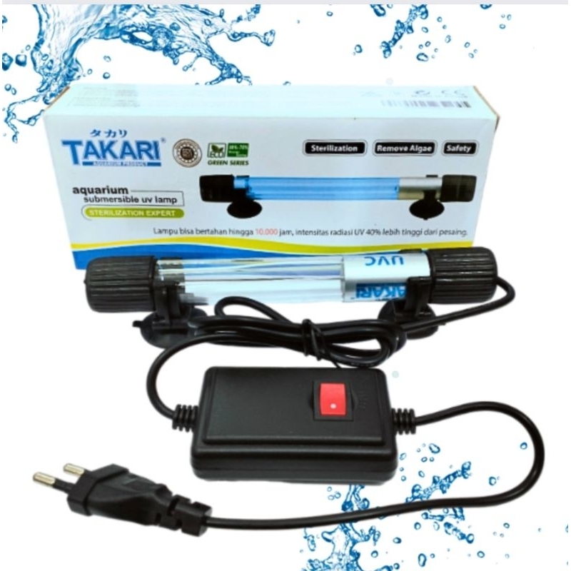 Lampu UV ULTRAVIOLET AQUARIUM anti Lumut bakteri TAKARI UV 15WATT