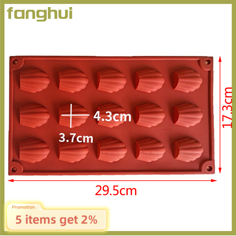 fanghui 20 Cells Madeleine Cake Mold Shell Shaped Silicone Baking Cookie Biscuit Molds