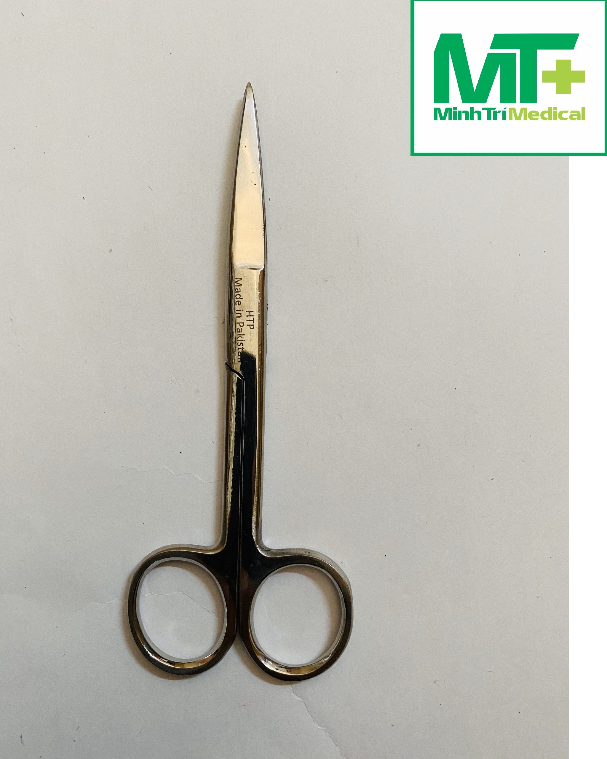 Kéo thẳng 2 đầu nhọn y tế 16cm