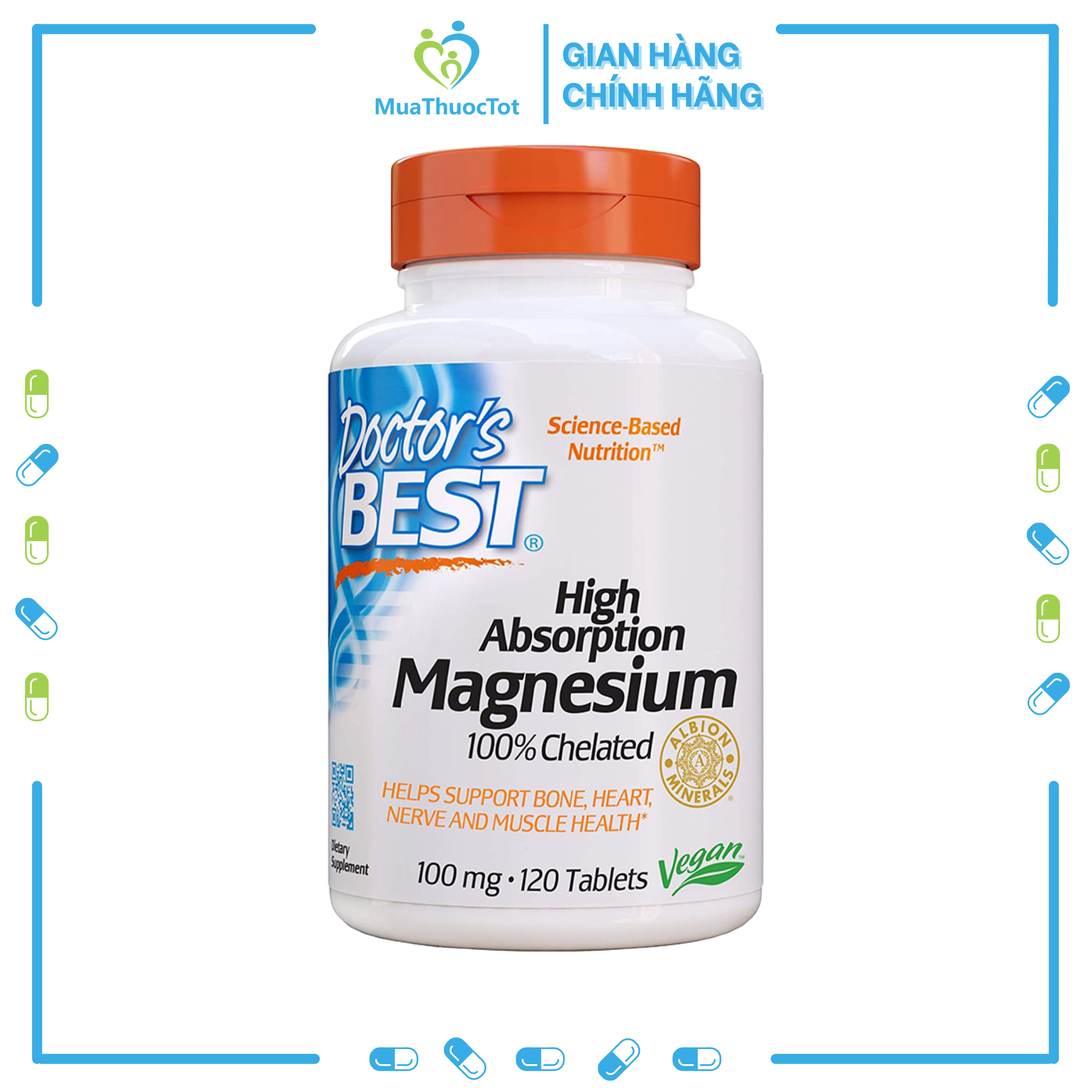 Viên Uống Bổ Sung Magnesium Cải Thiện Sức Khỏe Doctor s Best High thumbnail
