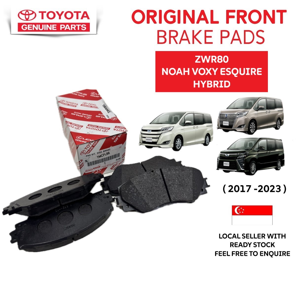 パーツ Toyota Noah Esquire 2016-17 ZWR80 TOYOTA NOAH VOXY ESQUIRE HYBRID 1.8L ( ZWR80 ) ORIGINAL BRAKE PADS