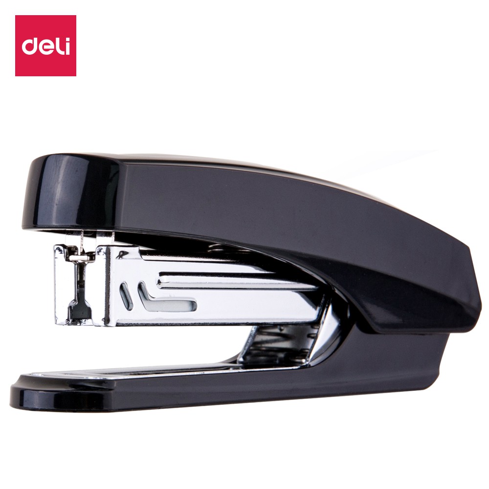 Dập ghim #10 deli, 15 trang, trắng, đen - 1 cái e0238