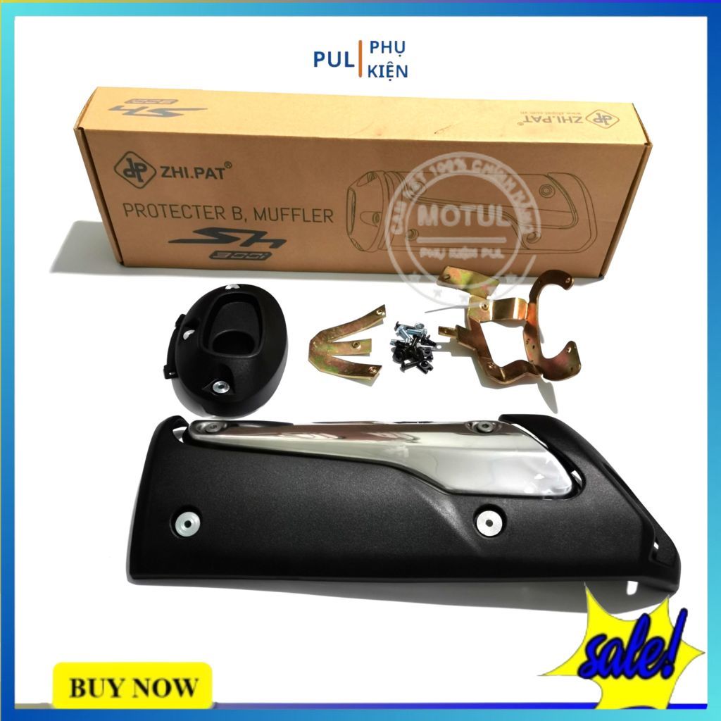 Ốp pô cho xe sh 2017 2018 2019 2020 inox cao cấp mẫu sh 300i hàng zhipat chính hãng