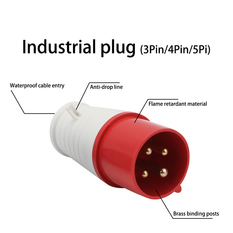 IP44 Industrial Plug and Socket Waterproof Connector 3PIN 4PIN 5PIN 16A ...