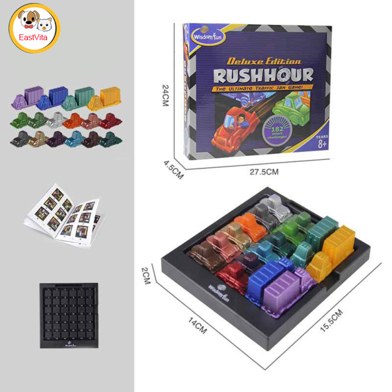 Rush Hour Traffic Jam Logic Game Children Car Set Logical Thinking Reasoning Board Game