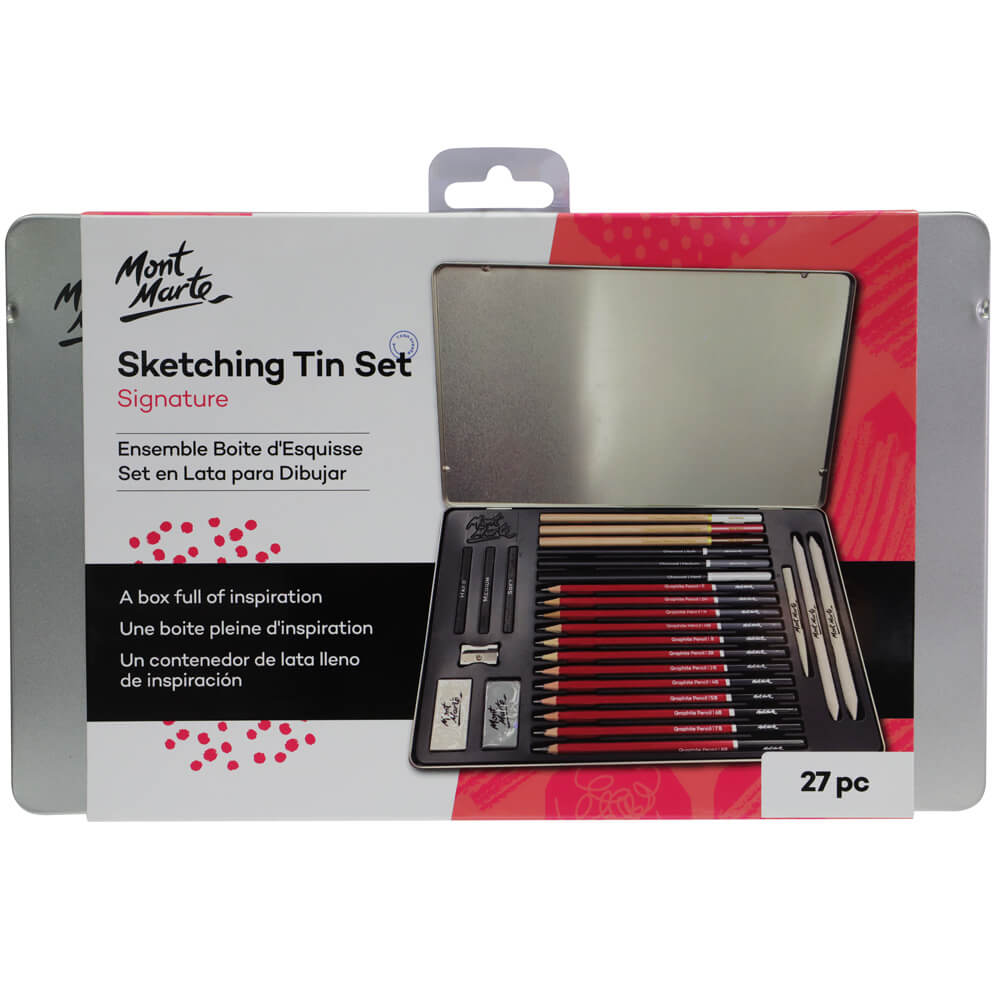 Mont Marte Sketching Tin Set 27pc.