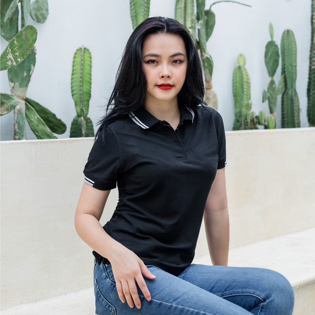 Áo Polo Nữ Poligan Nhập Khẩu thá¡ Lan (Black)