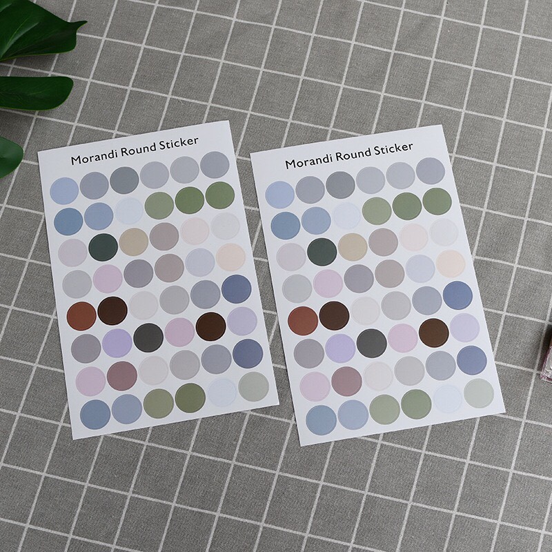 Color Round Sticker Nhiều Màu Sắc