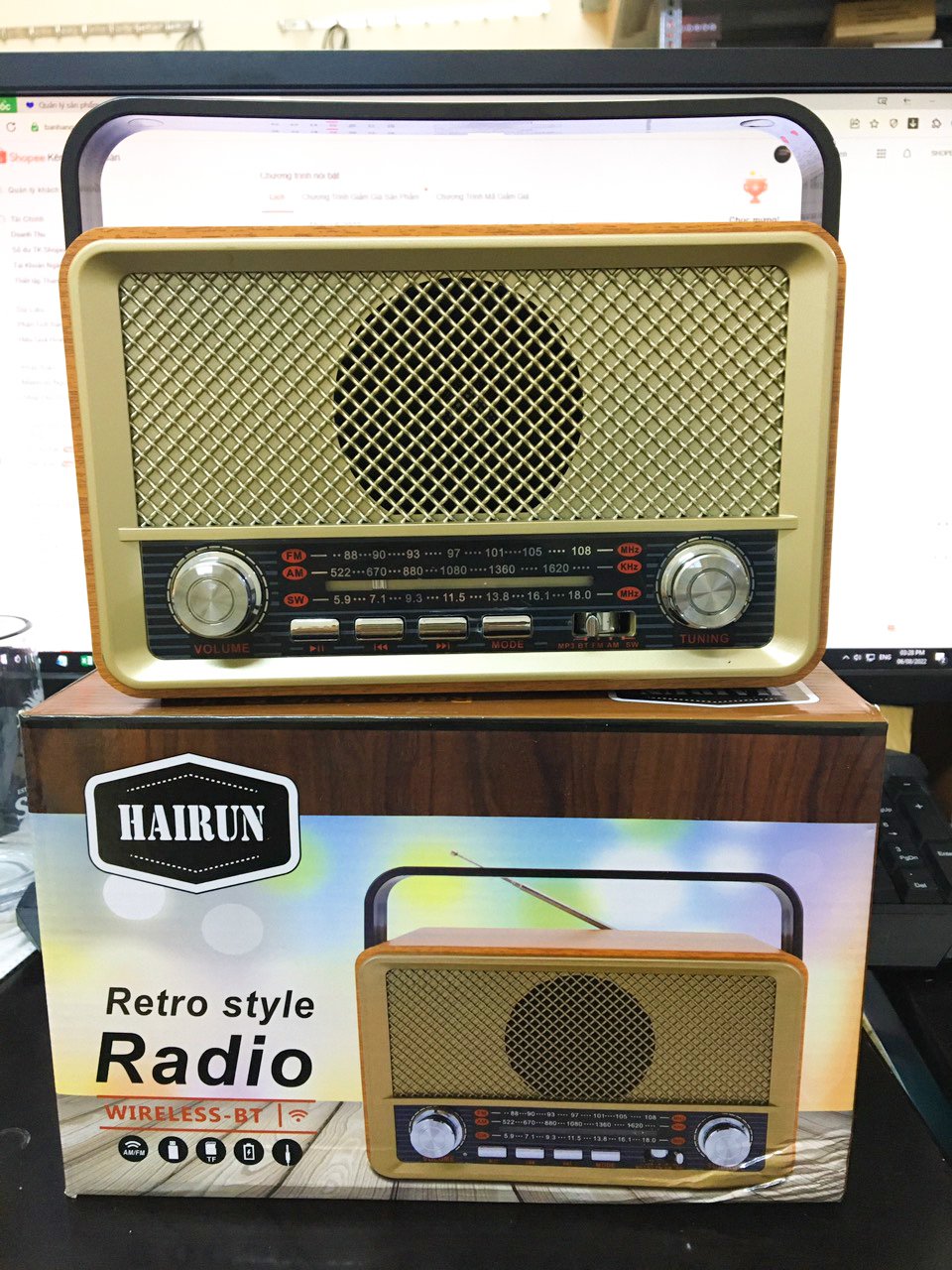 Đài FM Bluetooth 510BT - Loa bluetooth kết hợp đài radio - Phong cách cổ điển vintage - Vỏ gỗ sang trọng, bass trầm ấm - Đầy đủ kết nối Bluetooth, AUX, USB, SD card