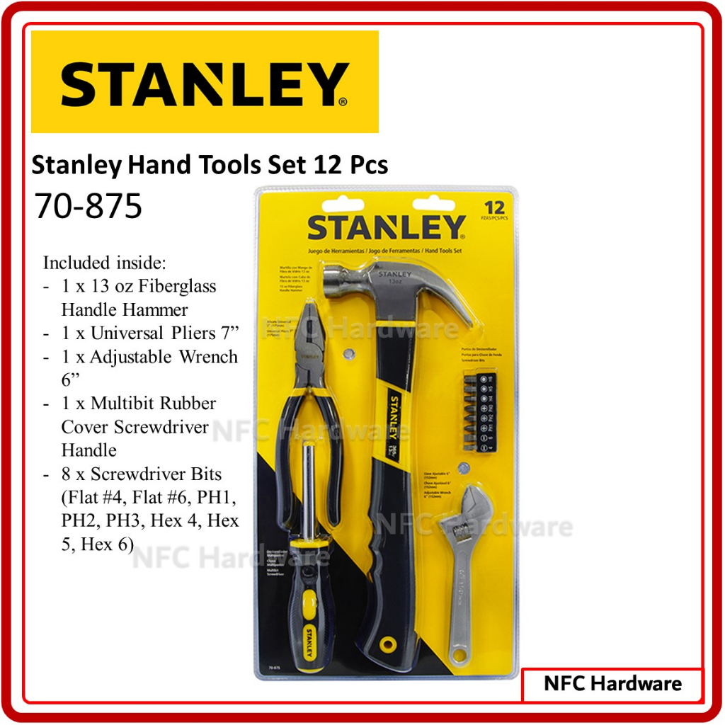 STANLEY 70875 Hand Tool Set 12 Pcs Lazada