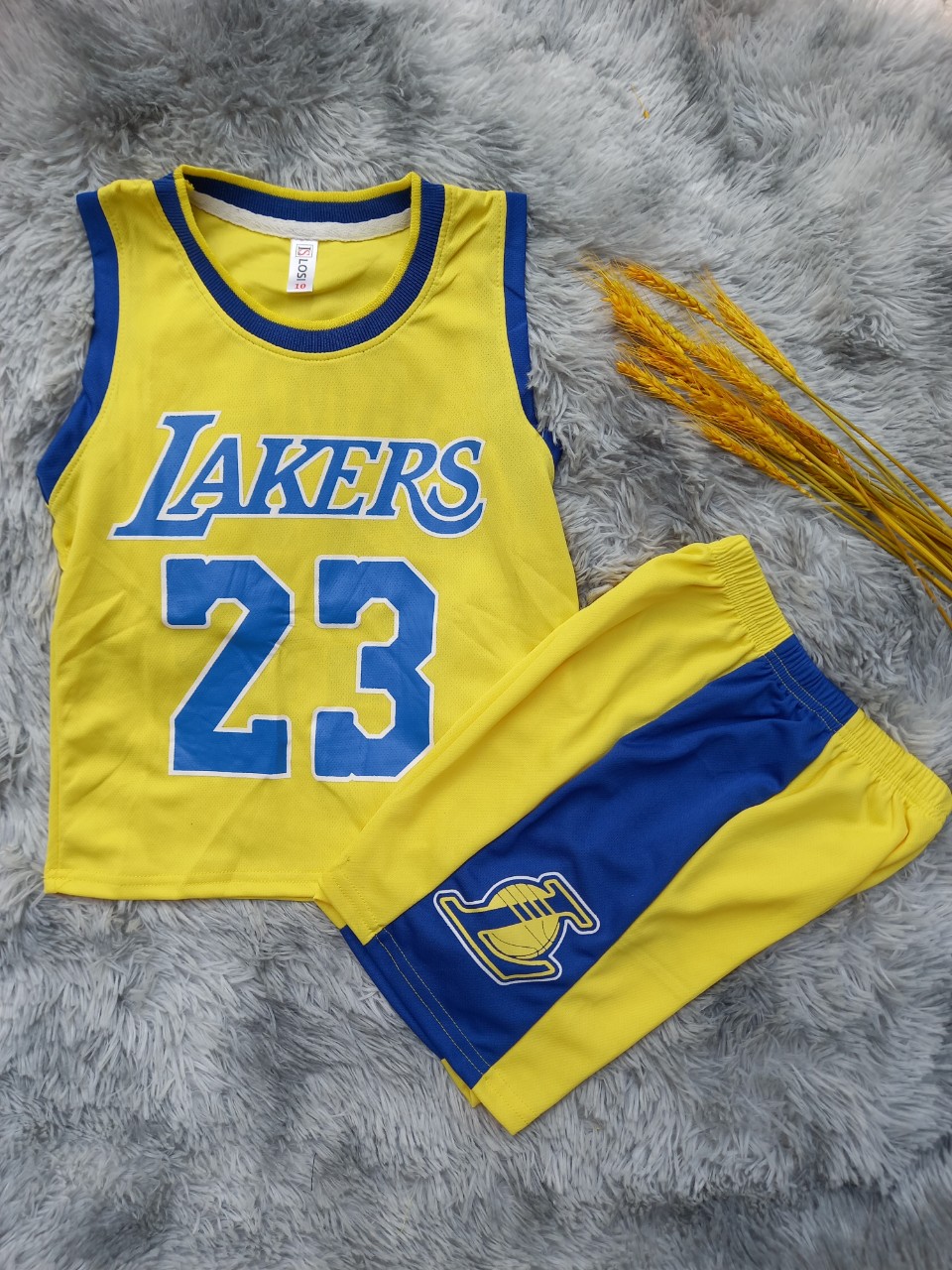 Quần áo bóng rổ cho bé trai thun mè thoáng mát từ 2 -10 tuổi - bộ quần áo thể thao cho trẻ em đạt chuẩn xuất khẩu - LOSI LAKERS  2022