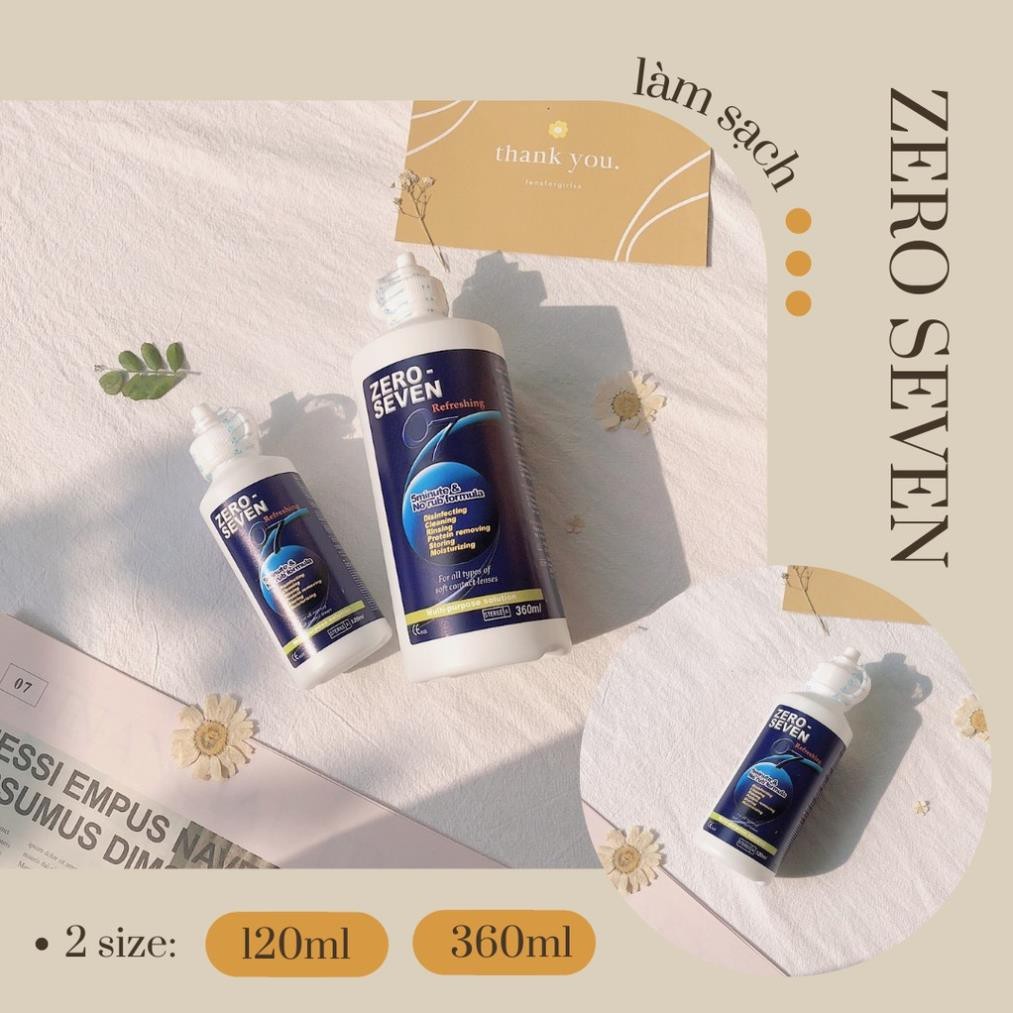 Nước Ngâm Lens Zero Seven Hàn Quốc 120ml & 360ml