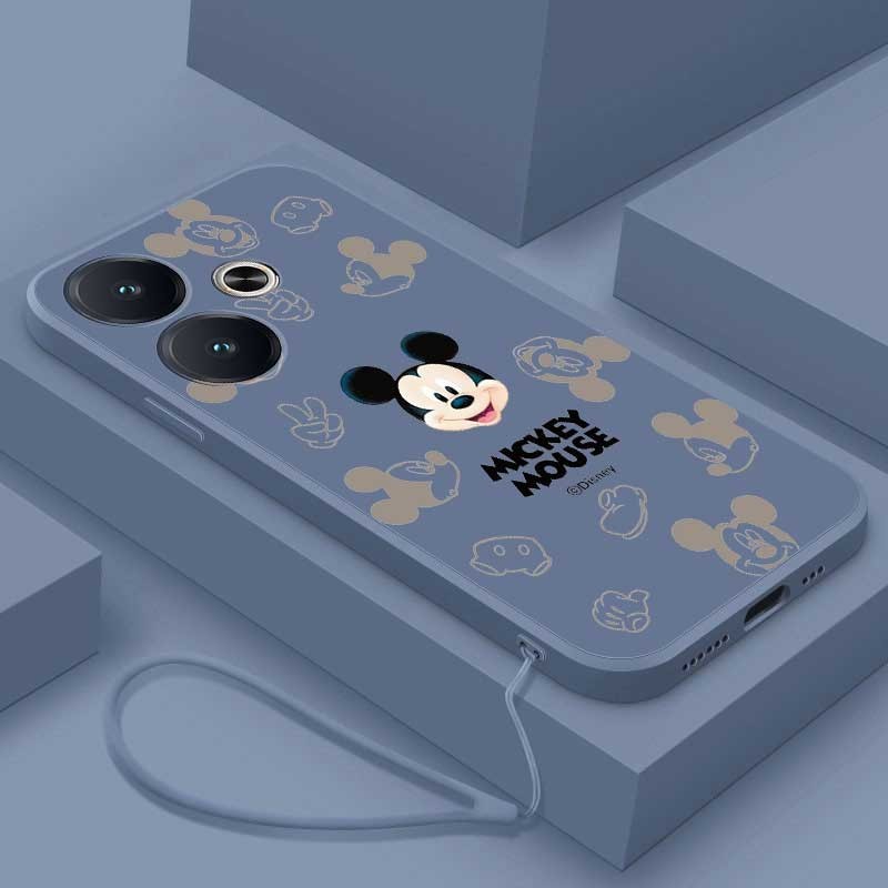 Xiaomi Redmi 13 redmi13 12 Casing Mickey Family Mobile Case Cute Mouse Silicon Liquid Rubber Cover. 