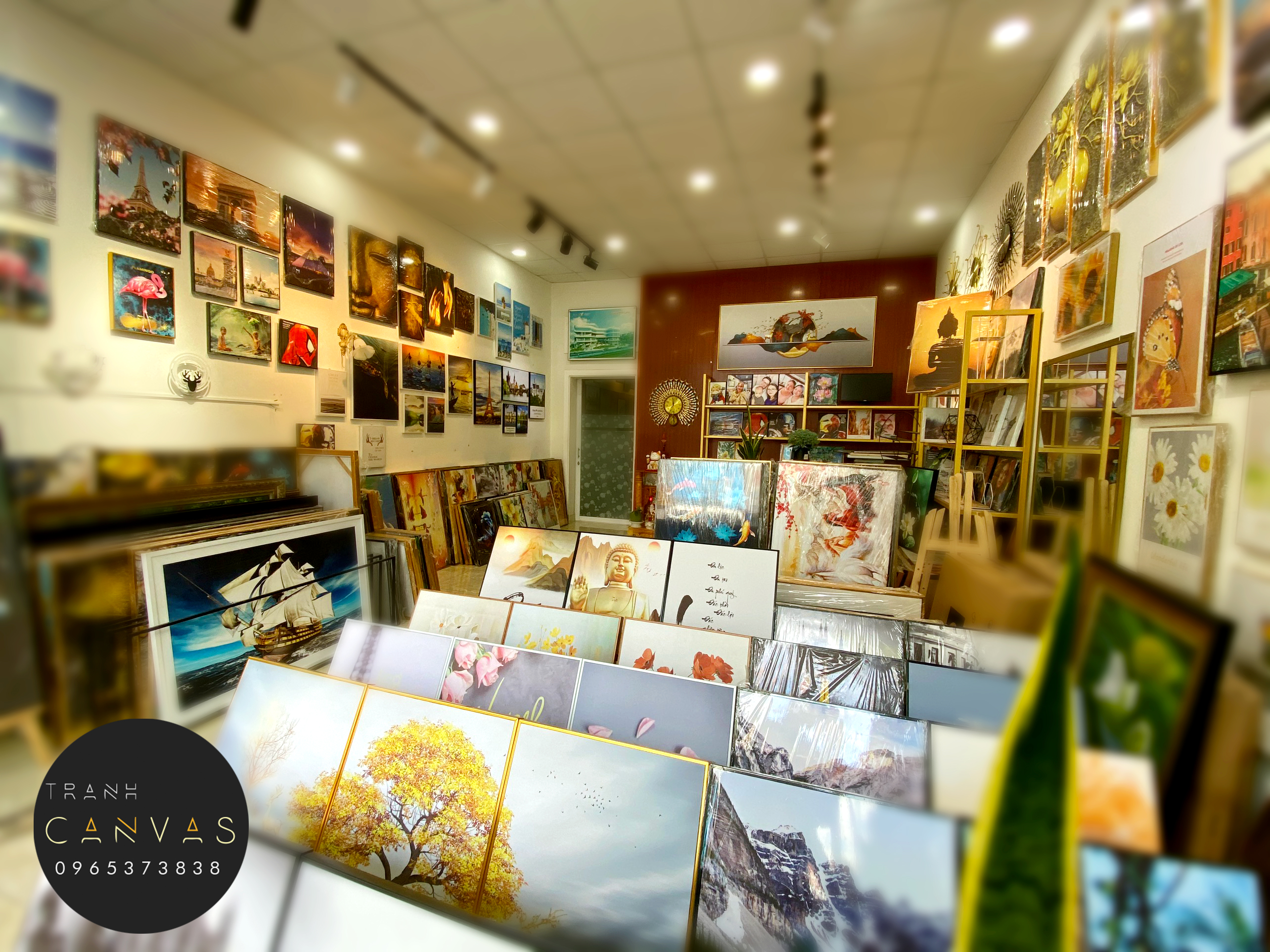 Tranh Canvas Bộ 3 Tấm Chim Công