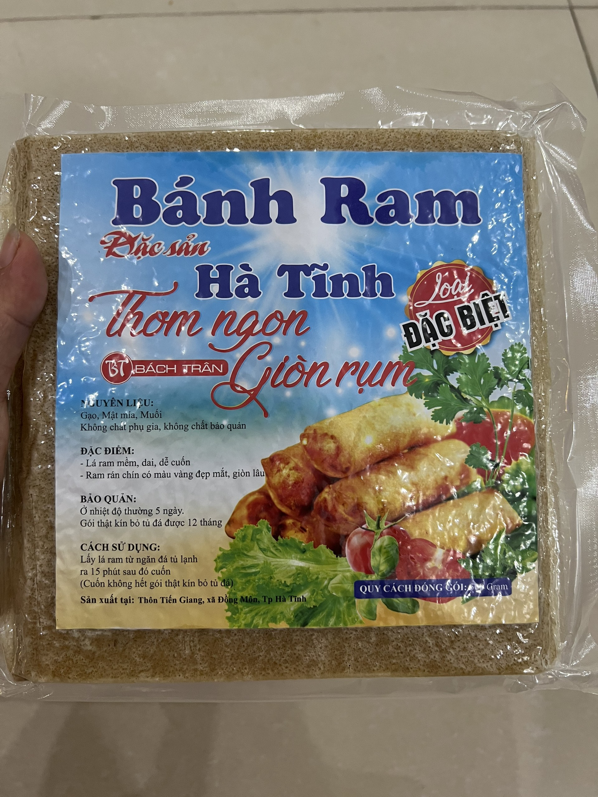 Bánh ram cuốn giòn rụm Hà Tĩnh 500 gram