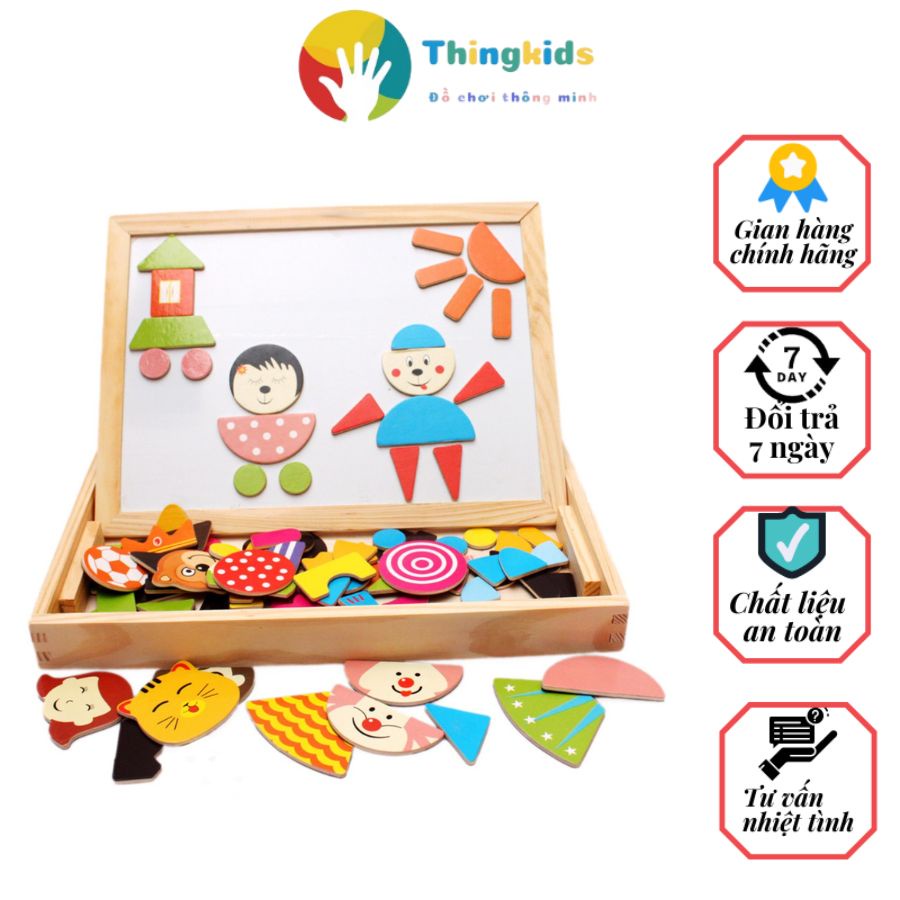 Bộ ghép nam châm hình thú cho bé - Thingkids