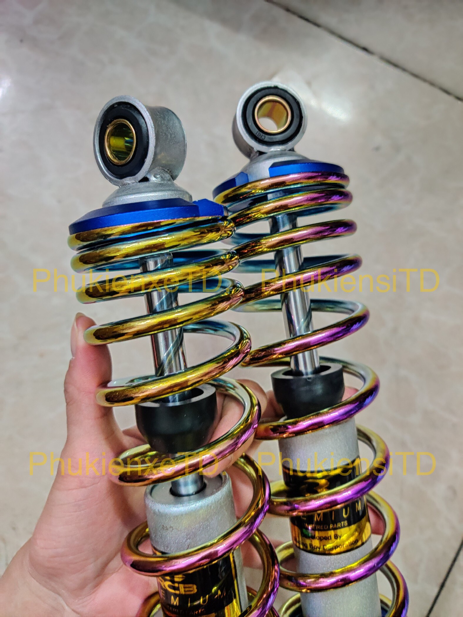 Phuộc sau rcb titan lắp airblade nouvo 4_5_6 pcx nvx impulse shark...