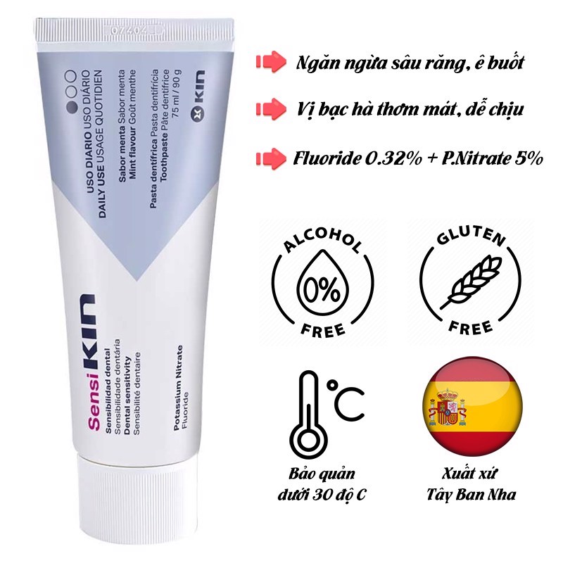 Kem đánh răng Sensikin 75ml/90g