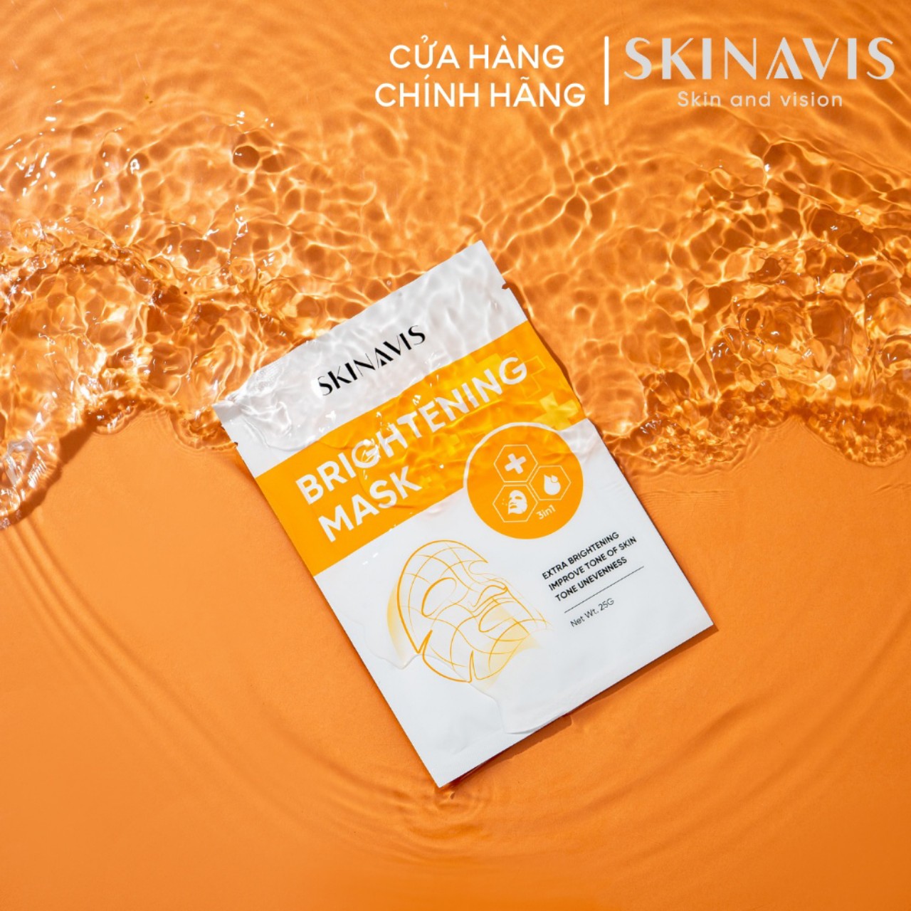 Mặt nạ cấp ẩm trắng da mờ thâm Skinavis Brightening Mask