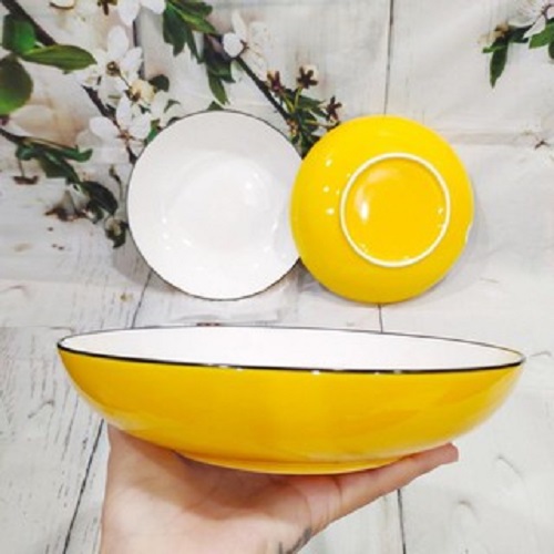 Chén tô dĩa sứ vàng - chén tô dĩa sứ