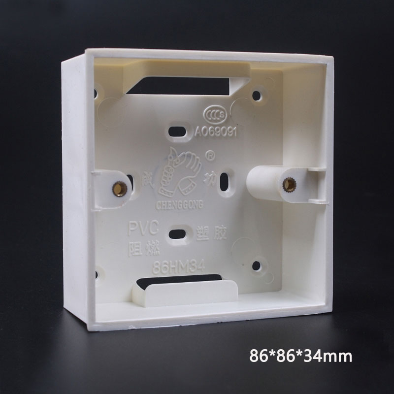 Home Improvement Type 86 Wall Mounted Bottom Box White Switch Socket ...
