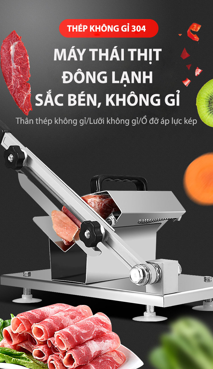 Dao Thái Thịt Đông Lạnh, Máy Cắt Thịt Đa Năng ( Ảnh Thật)