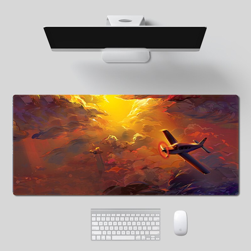 Plane Aircraft Flight Clouds Laptop Keyboard Desk Mat Office Computer Mouse Pad Laptop Mouse Pad Game Mouse Mat