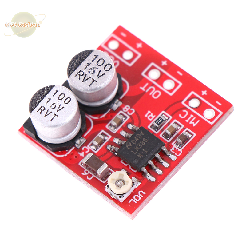 Mfa bảng mạch khuếch đại công suất micrô điện tử dc 5v-12v lm386 tăng 200 lần micrô amp