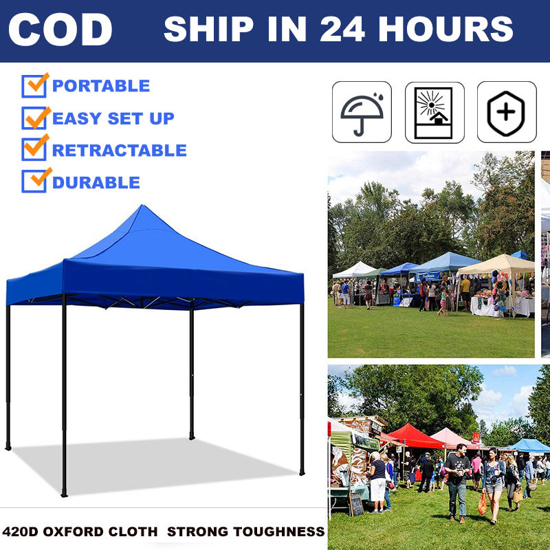 COD 3x3M Foldable Retractable Tent Tent Outdoor With Steel Stand Canopy