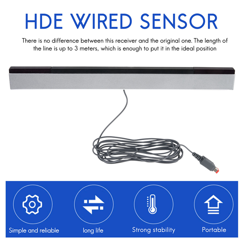 HDE Wired Infrared Sensor Bar for Nintendo Wii