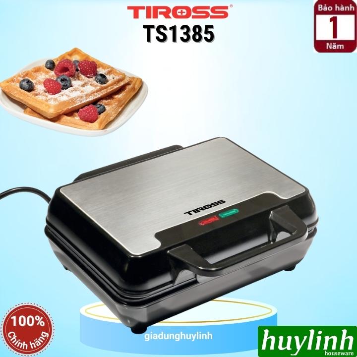 Máy làm bánh waffle tiross ts1385 - khuôn đôi - 1000w