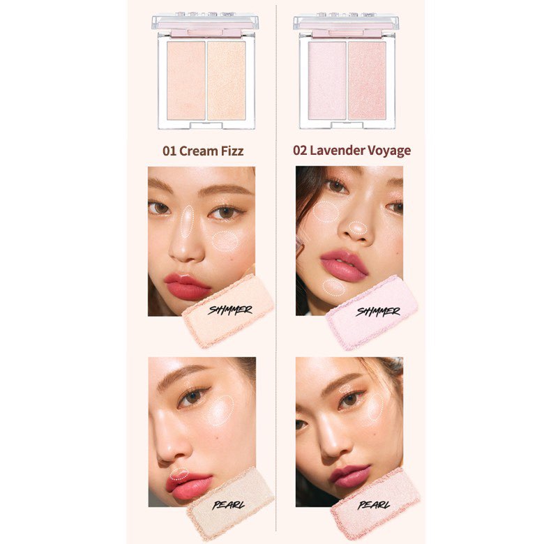[100% AUTH] Phấn Bắt Sáng CLIO PRISM HIGHLIGHTER DUO 7g