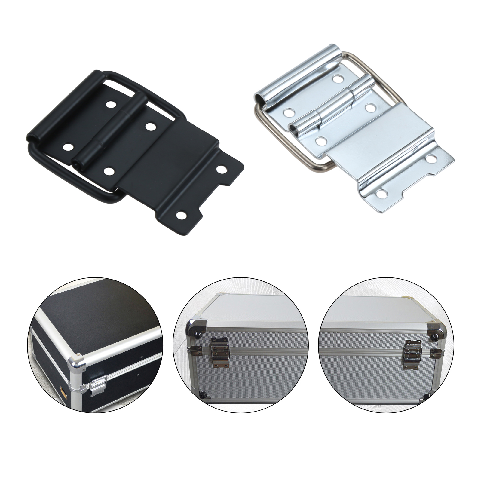 2pcs%20Sliver/black%20Cabinet%20Hinges%20Flight%20Case%20Doors%20Tool%20Boxes%20Lockers%20Support%20Hinge%20Suitcase%20Fitting%20Air%20Box%20Accessories%206%20Hole%20-%20Image%202