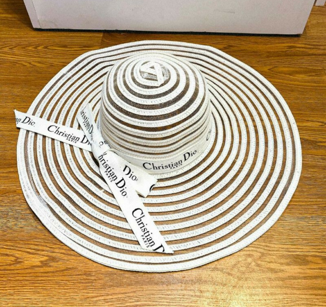 Mũ Cói Phối Lưới Đai DR Vành 50cm