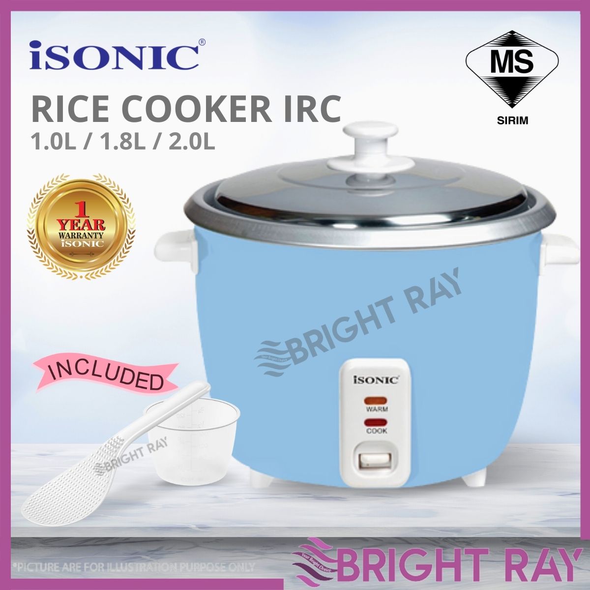 isonic rice cooker 2.8 l