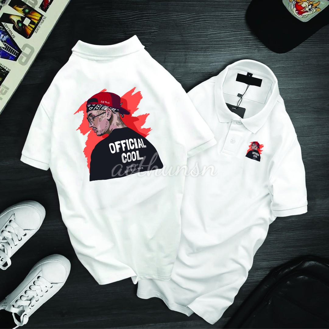 (aothunsn) Áo thun cổ trụ cổ bâu polo MEN COOL (VẢI DA CÁ)