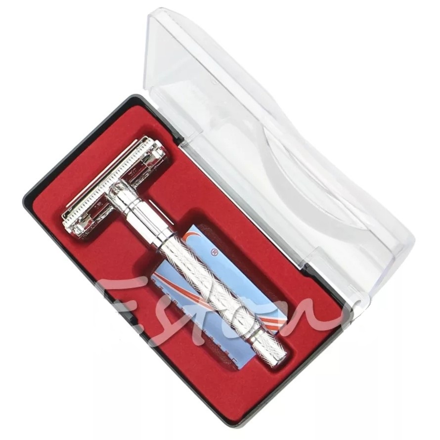 Safety Razor Metal Double-edged Shaving Razor Manual Mustache Removal Traditional Shaving Tool For Hotel Home Travel. 