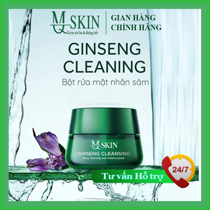 Bột rửa mặt nhân sâm MQSkin ( Chính Hãng ) MQSKIN giảm thâm mụn, tàn nhang, thay da tái tạo da cùng serum mqskin