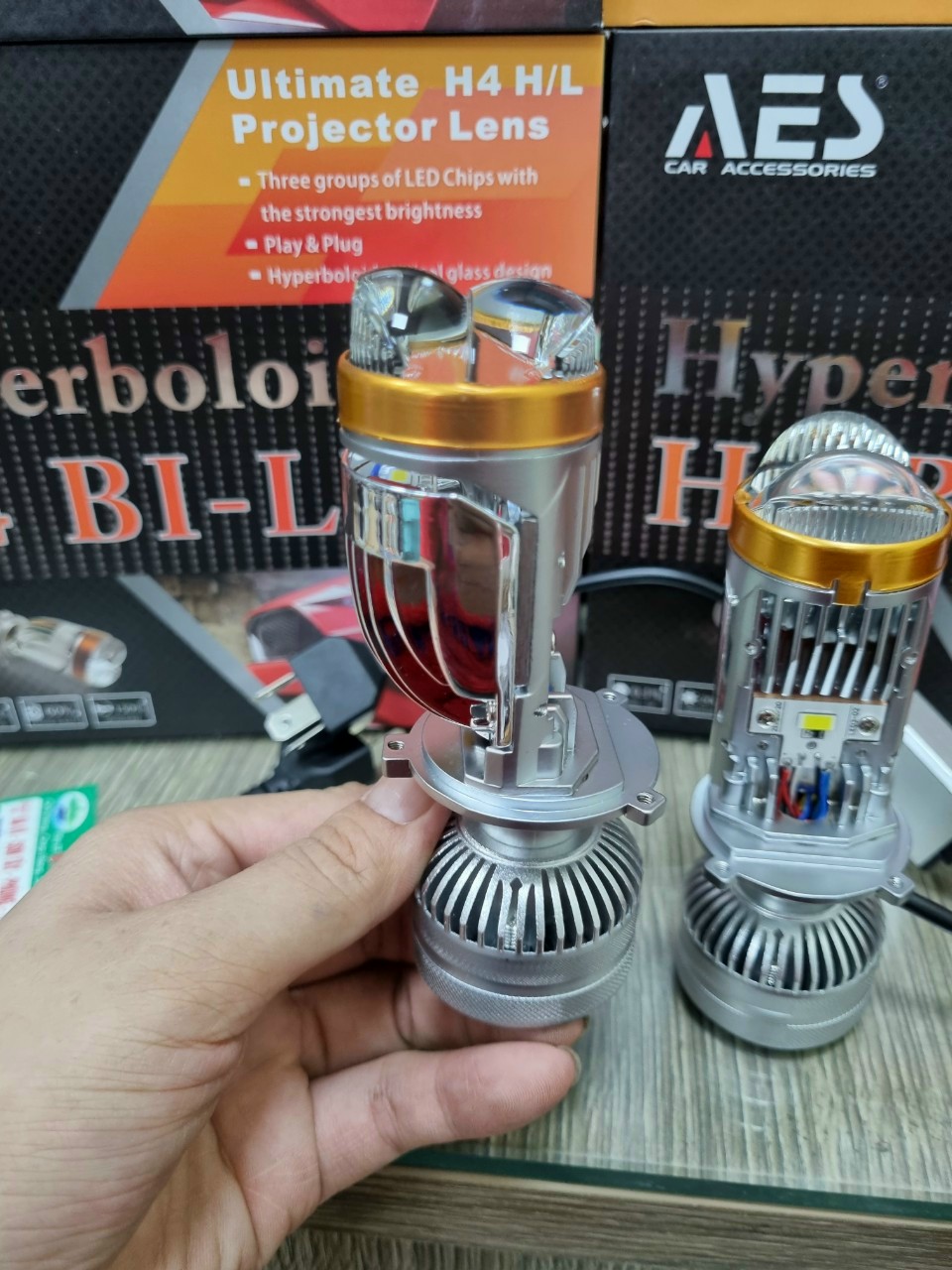 Bi LED mini AES Hyper H4 (hàng chính hãng loại 1 )