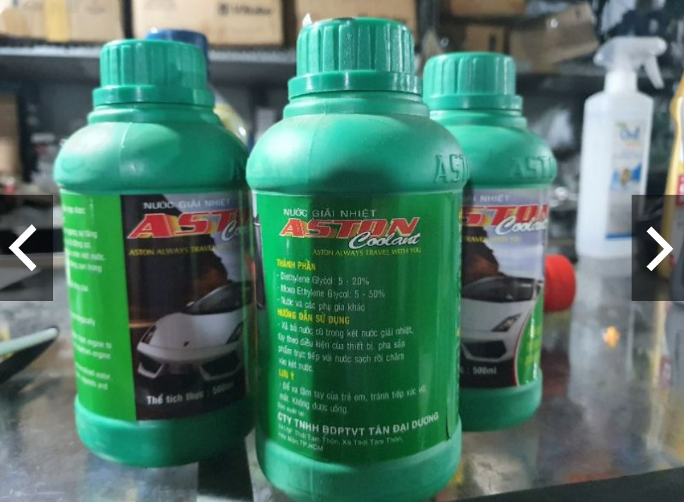 [HCM]Nước làm mát động cơ Aston 500ml xanh